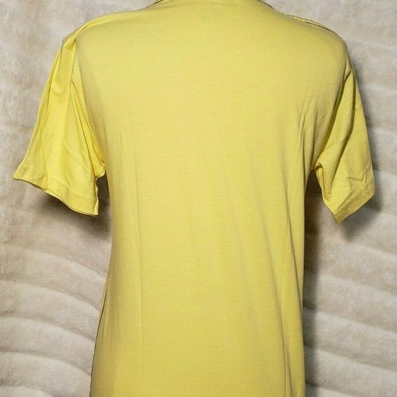 Vintage Calvin Klein Yellow T Shirt Size Large - Picture 4 of 5